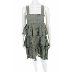 Philosophy di Alberta Ferretti Olive Green Mini Dress